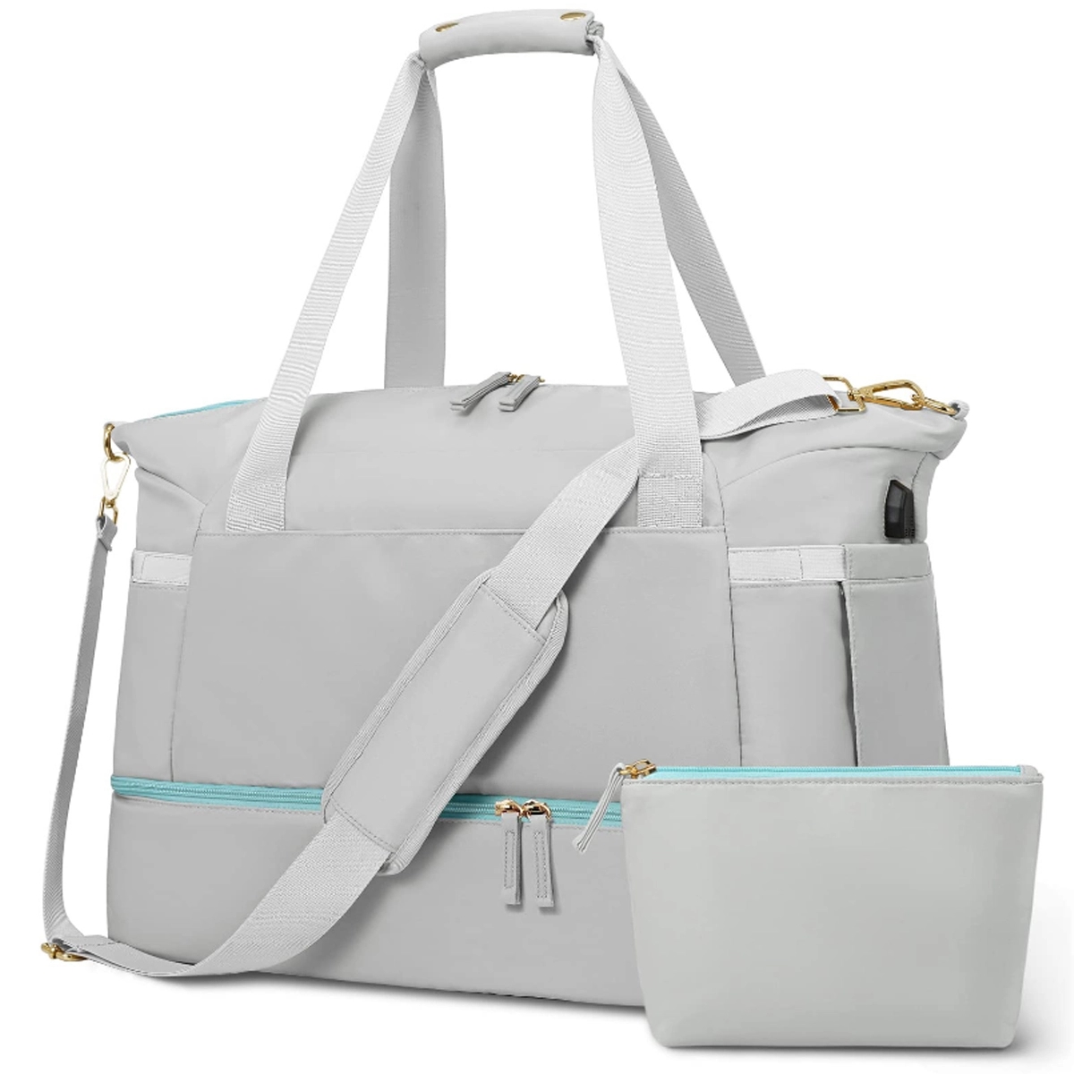 Custom Usb Port Travel Duffel Bag 8