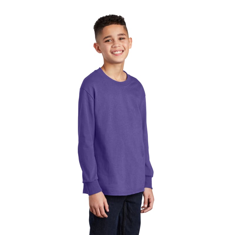 Port & Company Youth Long Sleeve Core Cotton Tee. 54