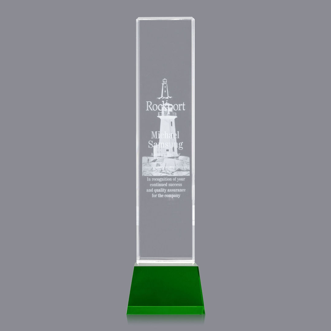 Robson 3D Award on Base - Green 3