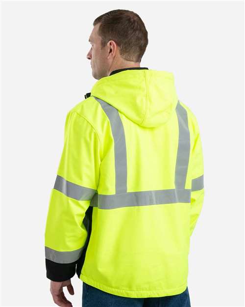 Men's Tall Hi-Vis Class 3 Hooded Soft Shell Jacket - HVJS206T 10