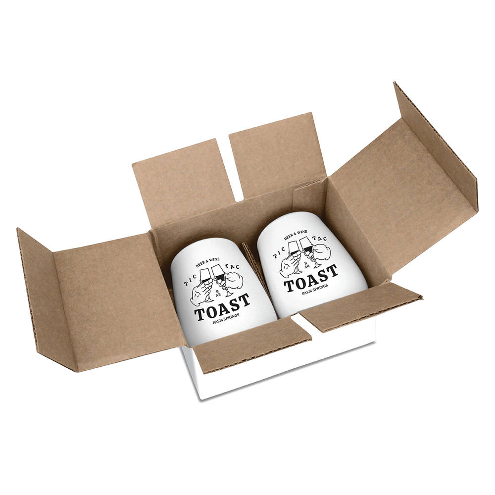 Halcyon® 12 oz. Stainless Steel Wine Glass - Gift Set 4