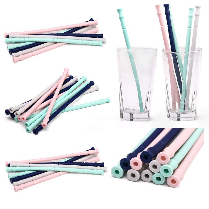 Collapsible Silicone Straw In Case 6