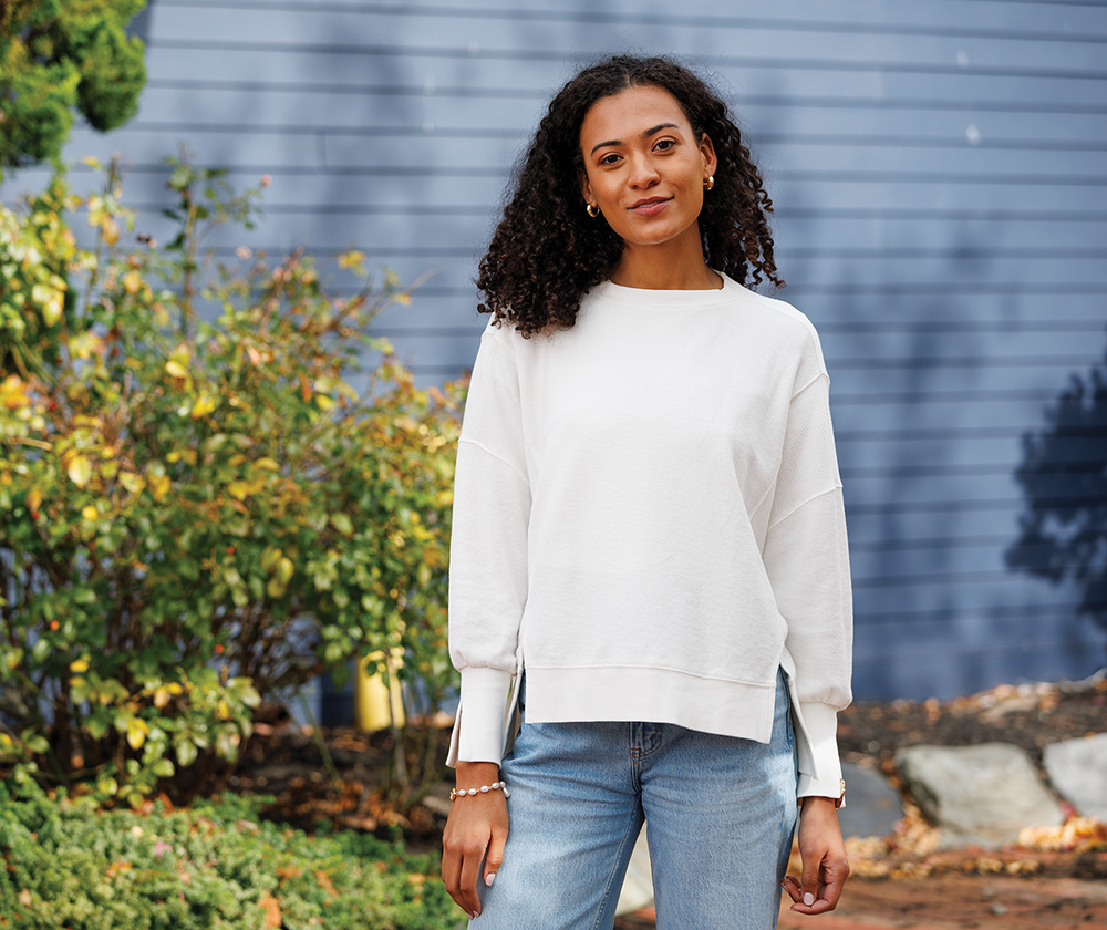 Women's Camden Spliced Crew Neck Sweatshirt 85