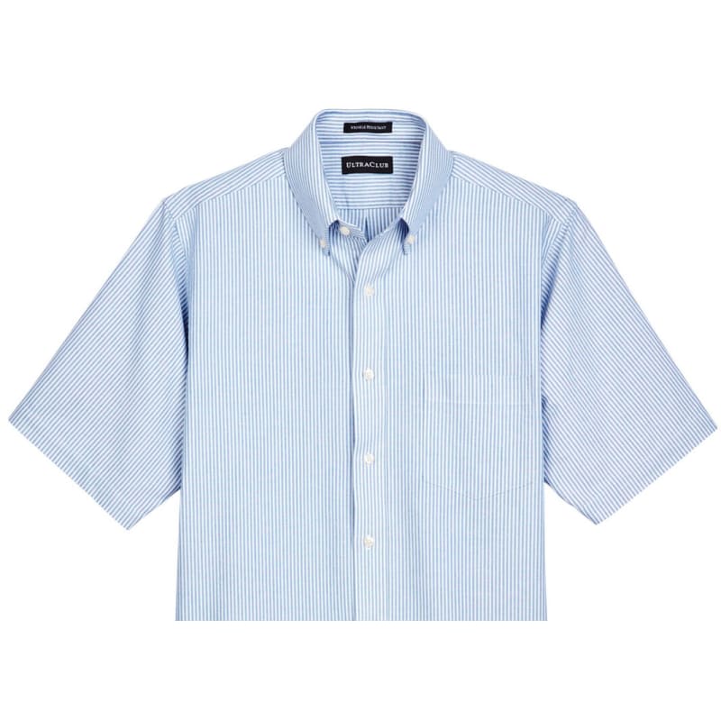UltraClub Men's Classic Wrinkle-Resistant Short-Sleeve Oxford 30