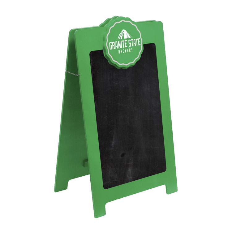 A-Frame Chalkboard with Round Header