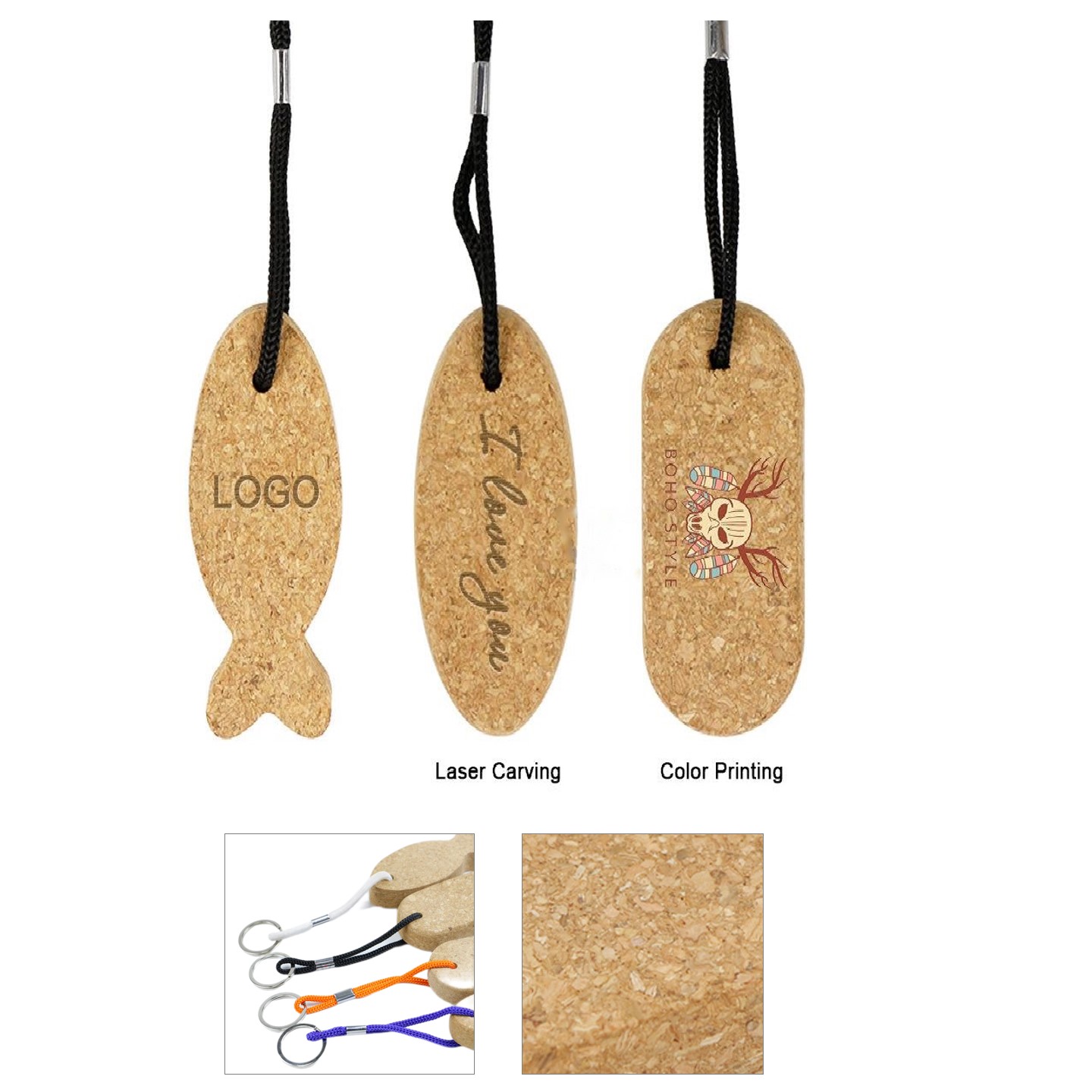 Floating Cork Keychain 2