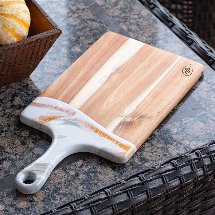 Medium Rectangle Acacia Board With Handle 6