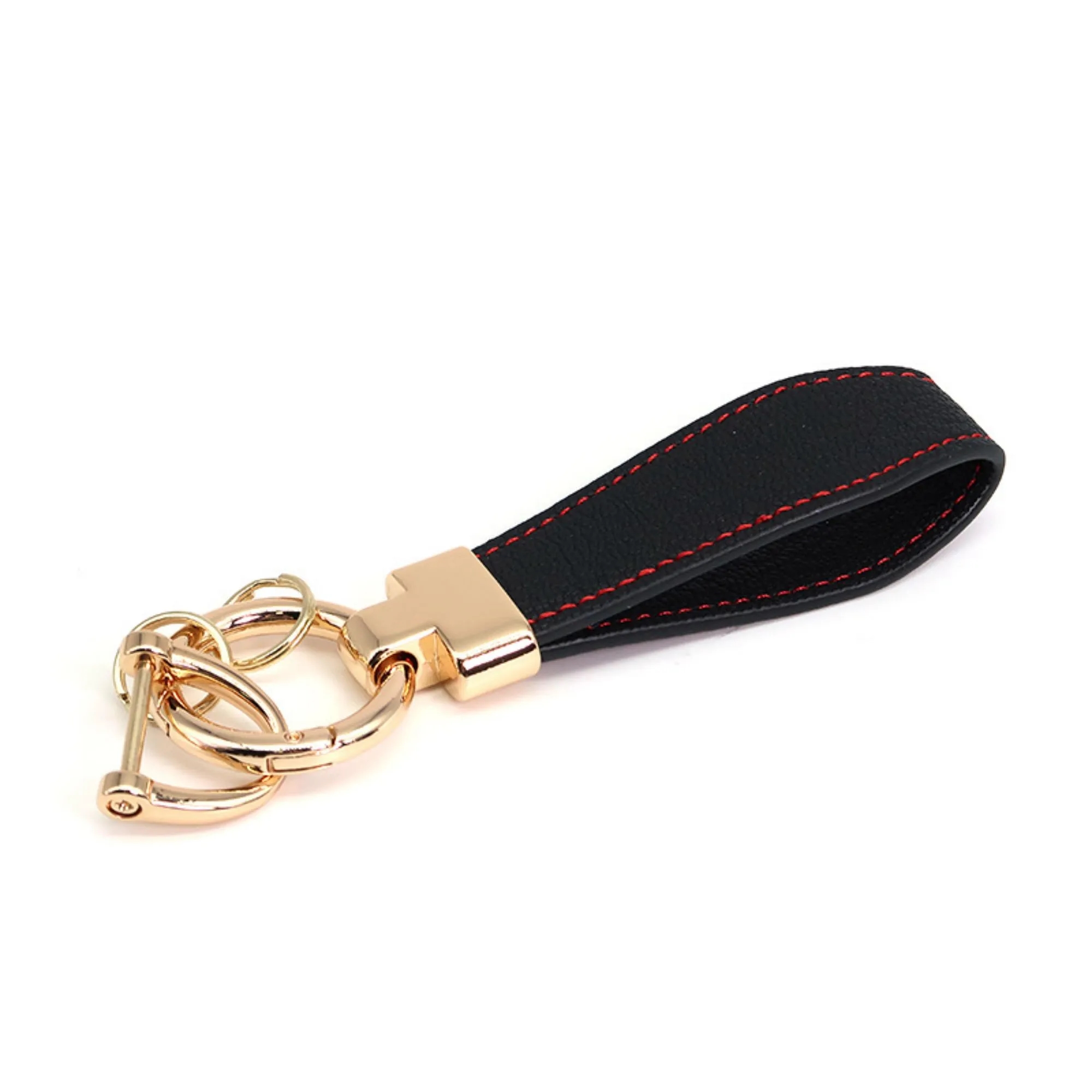 Leather Keychain With Clip Ring 4