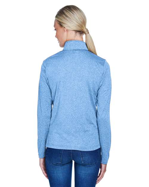 Women's Cool & Dry Heathered Performance Quarter-Zip Pullover - 8618W 12
