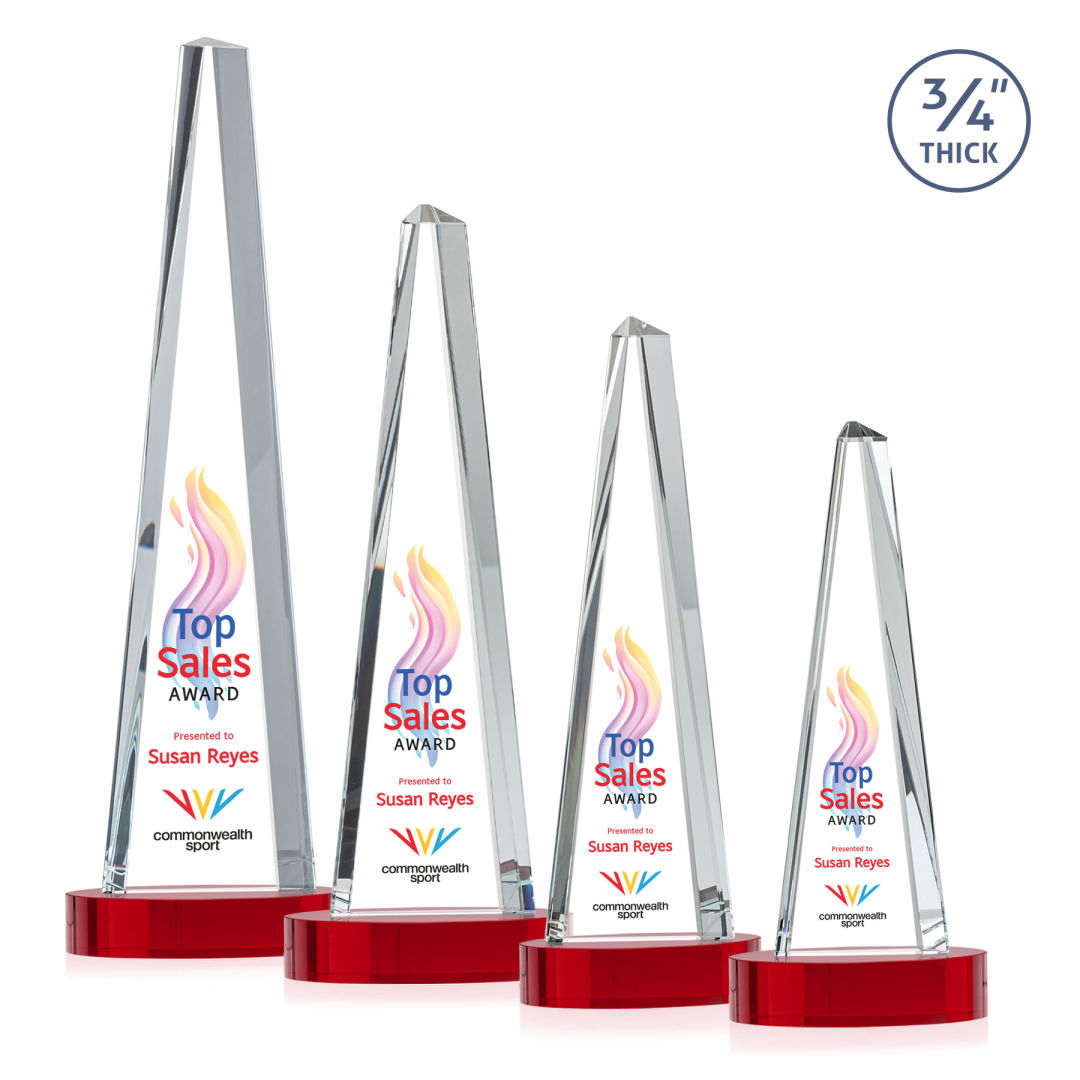 Majestic Tower VividPrint™ Award on Alberton Base - Red 10