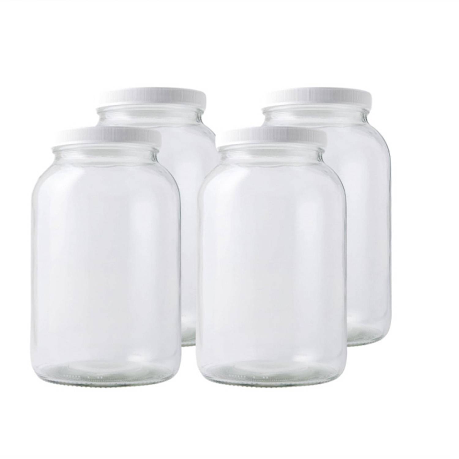 1 Gallon Plastic Lid Glass Mason Jar 5