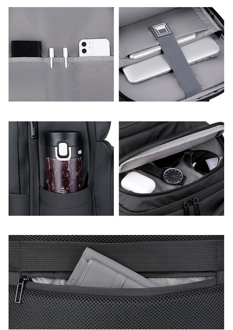 Customed Expandable Backpacks with USB Charging Port 12