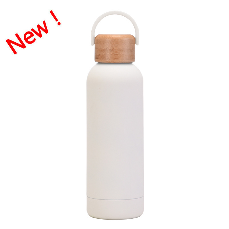 17 oz. Double Wall Stainless Steel Water Bottle w/ Bamboo Lid 14