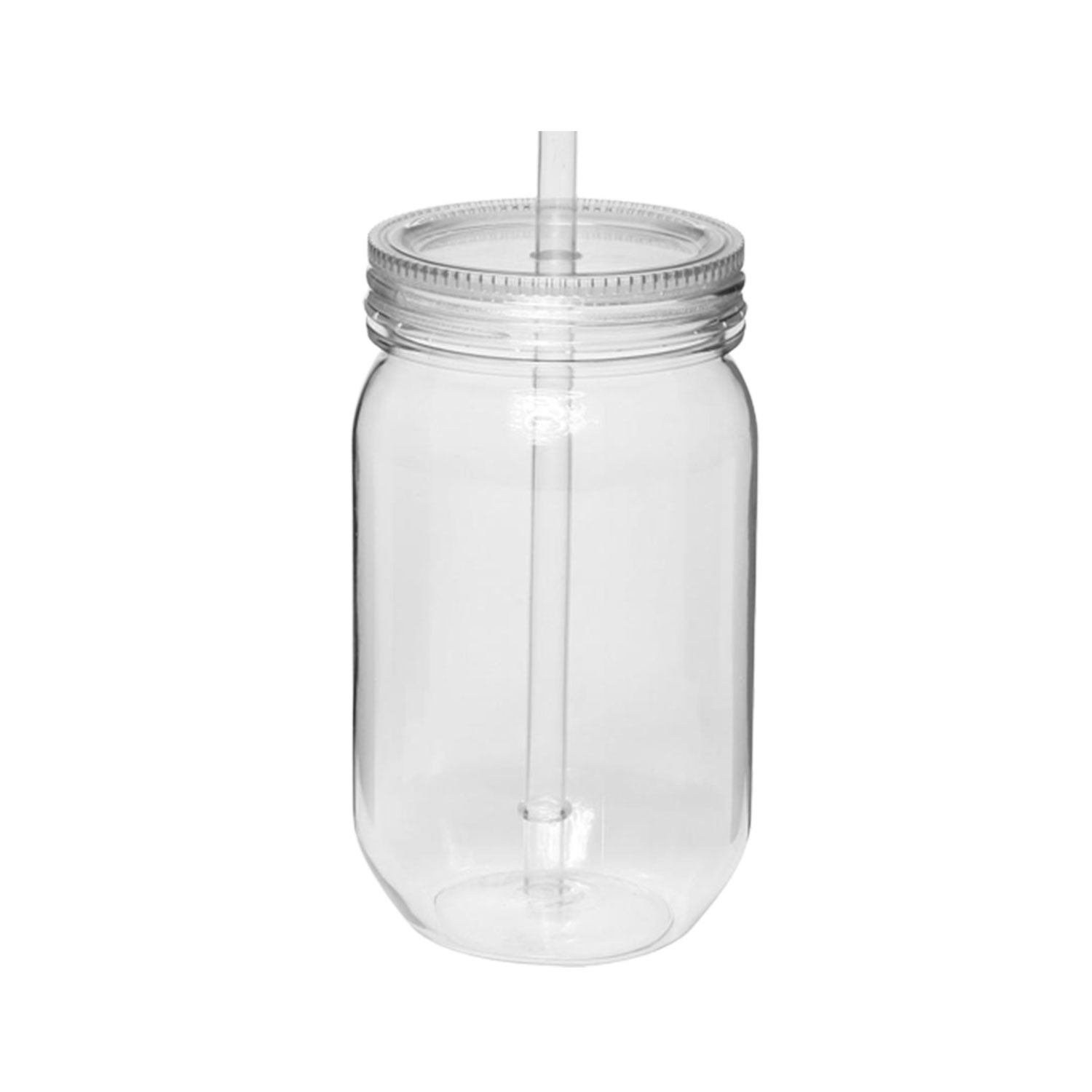 Plastic Mason Jar with Straw, 24 oz. 2