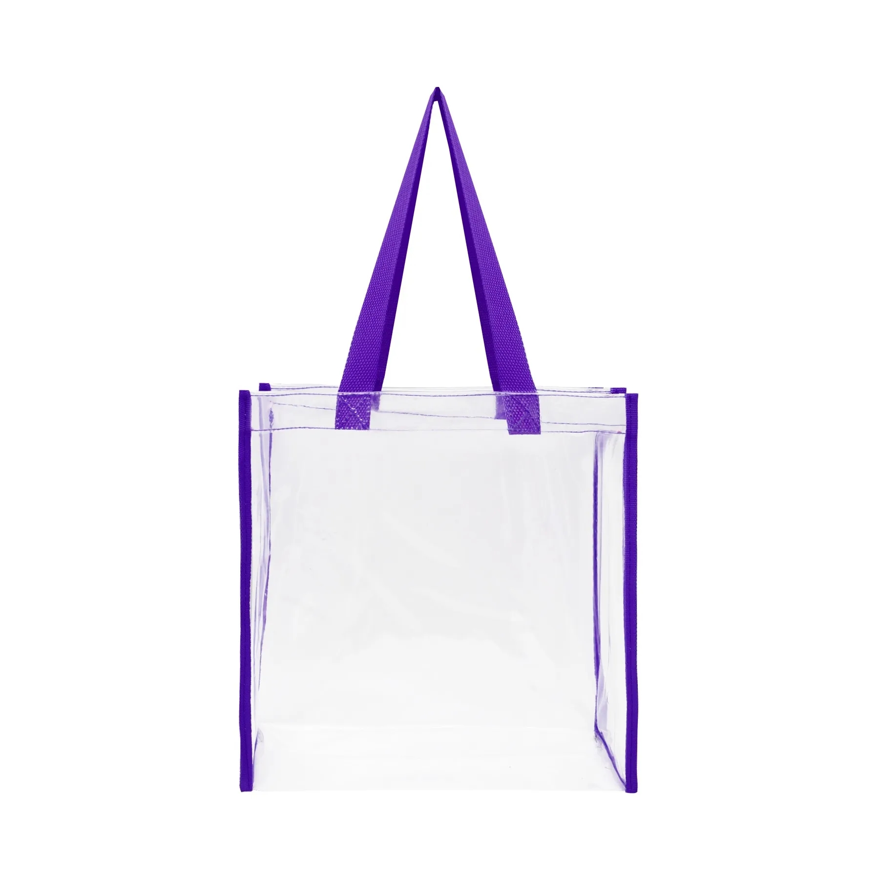 Stadium Approved Clear Transparent Pvc Tote Bag (12"X12"X6") 7