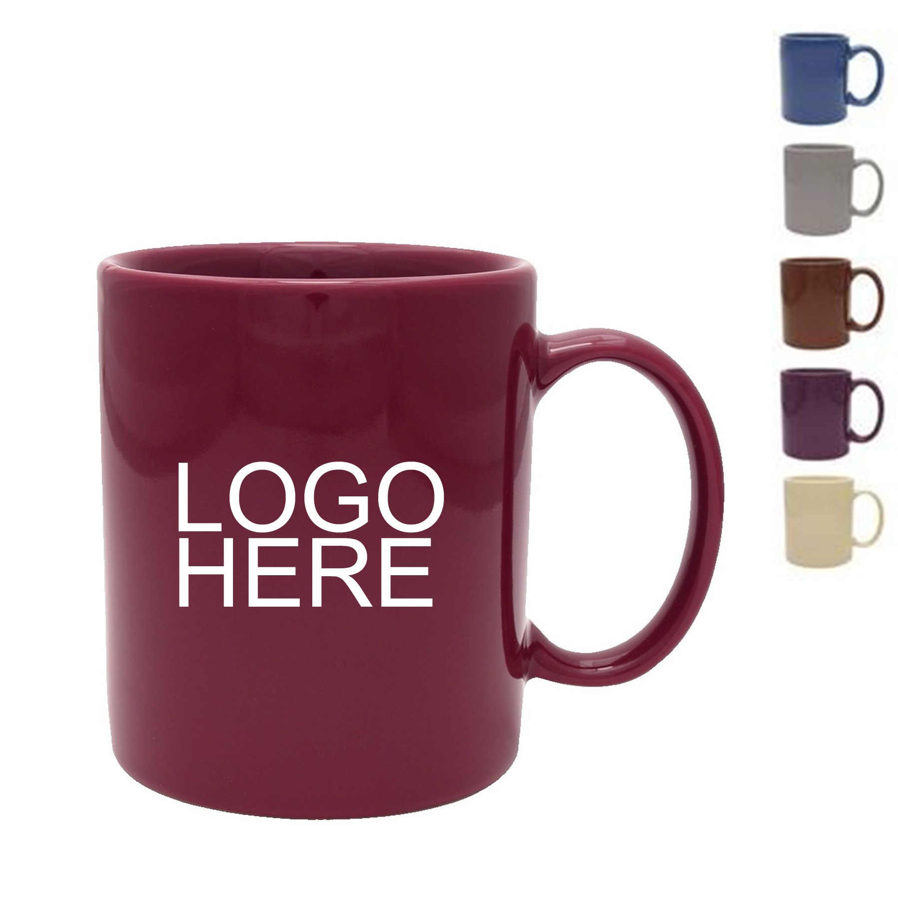 11 Oz Ceramic Solid Color Mugs 1