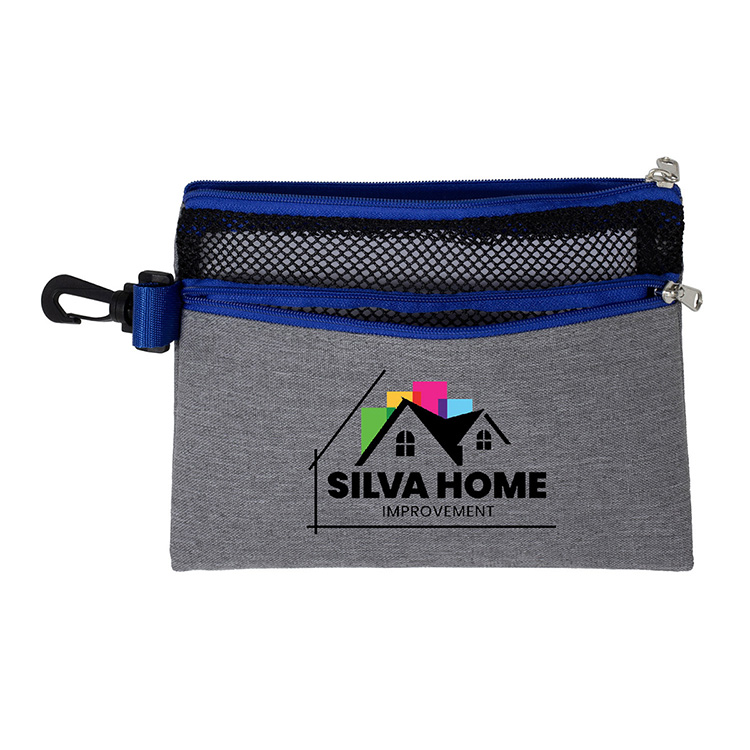 7" W x 5" H "SANTORINI" Mesh Zipper Pouch 13