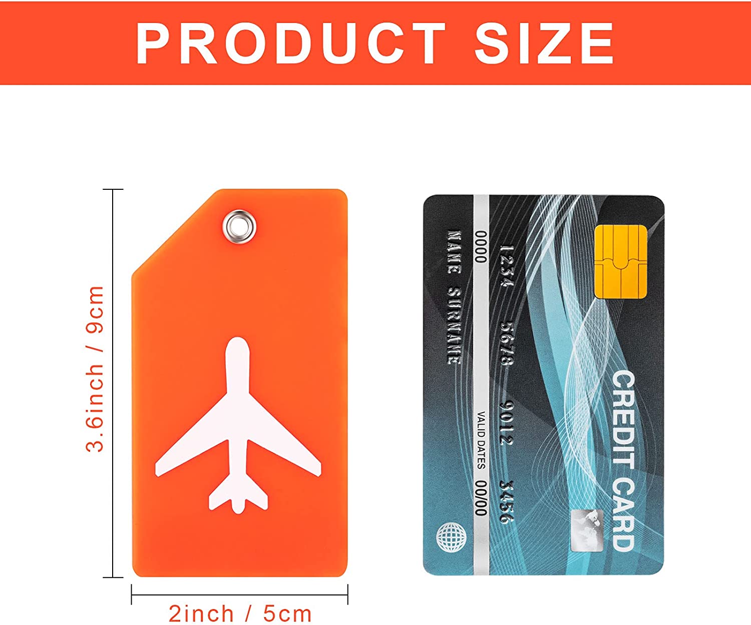Silicone Travel Luggage Tag w/Name ID Card 5