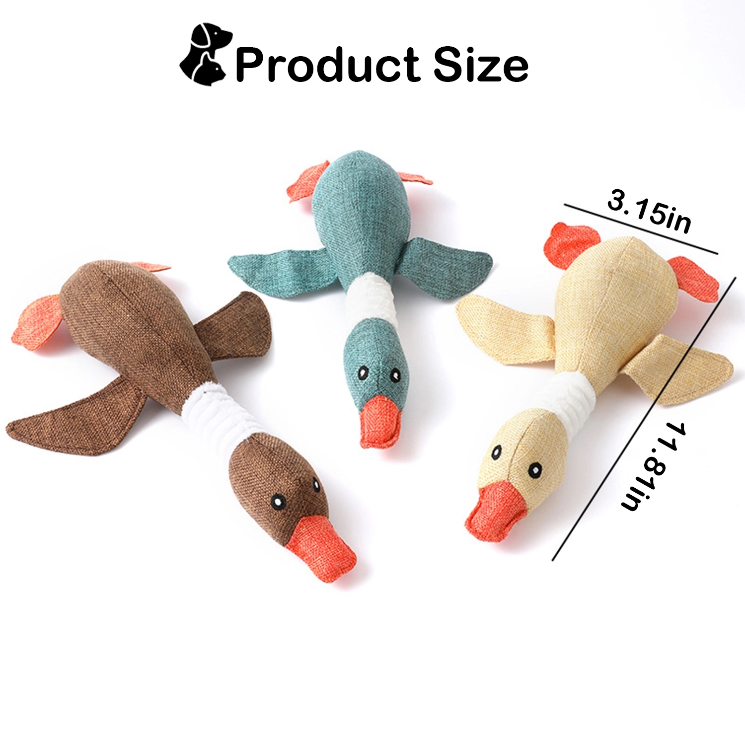 Pet Crinkle Dog Toy No Stuffing Animals 3