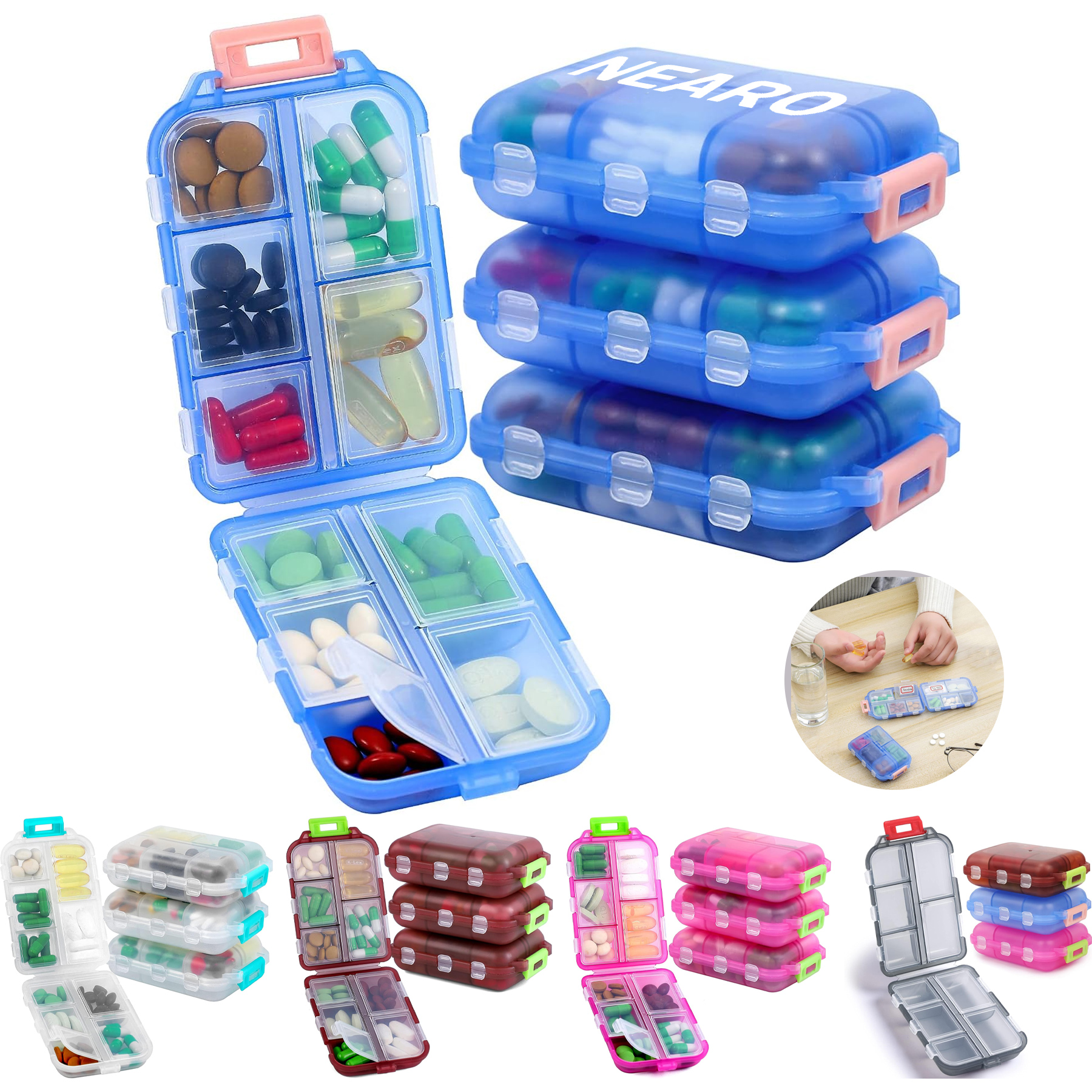 10-compartment Pill Organizer Box 2