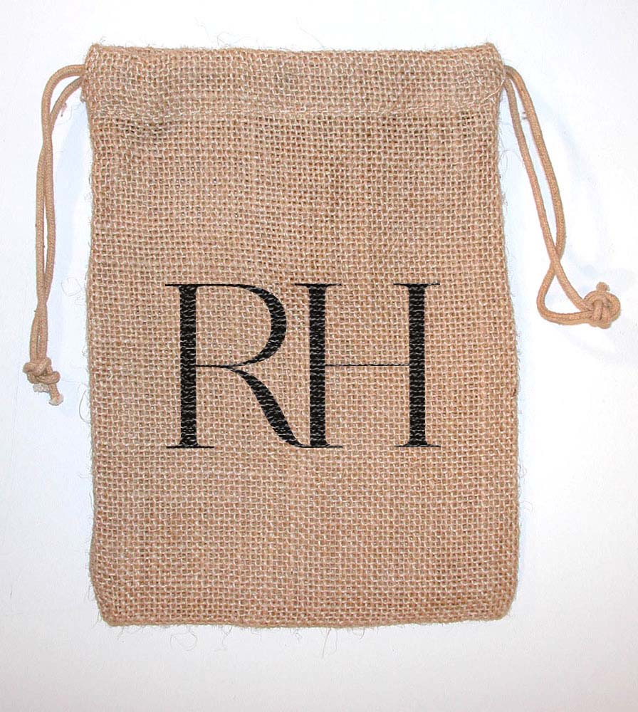 Colored Jute/ Burlap Drawstring Bag 5x6", custom drawstring bag with logo imprint 3