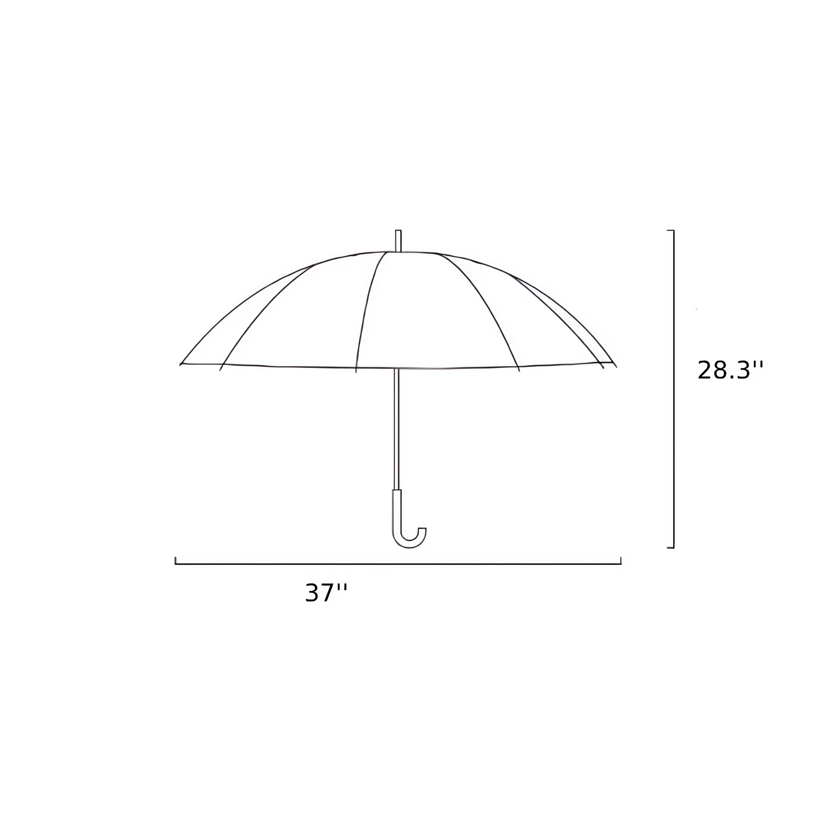 Transparent Automatic Umbrella (37" D) 3