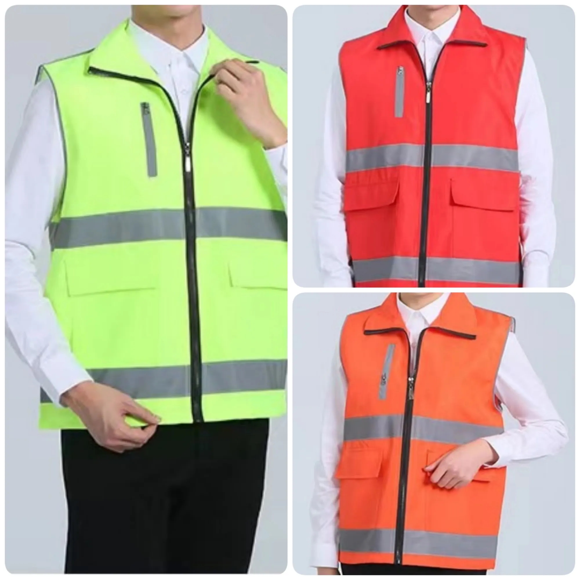Reflective Safety Vest Work Uniform Custom Logo 5