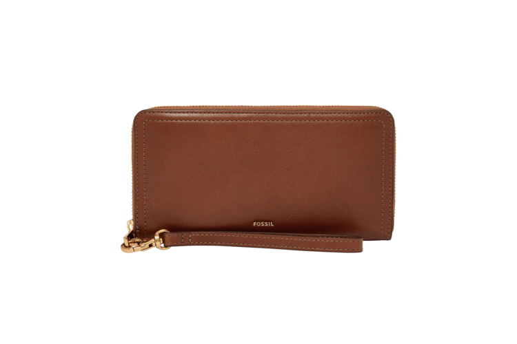 Fossil Logan RFID Zip Around Clutch - Brown 1