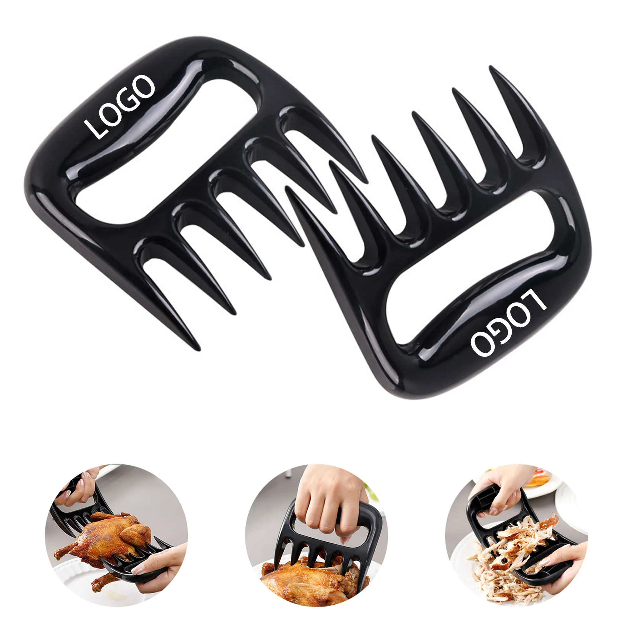 MOQ 50 2-in-1 Plastic BBQ Meat Shredder Set 2