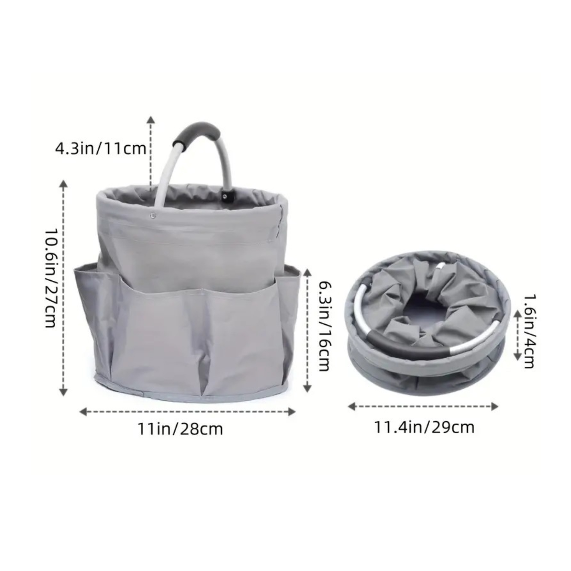 Oxford Grocery Storage Basket Garden Tool Handle Bag, custom tote bag with logo imprint 4