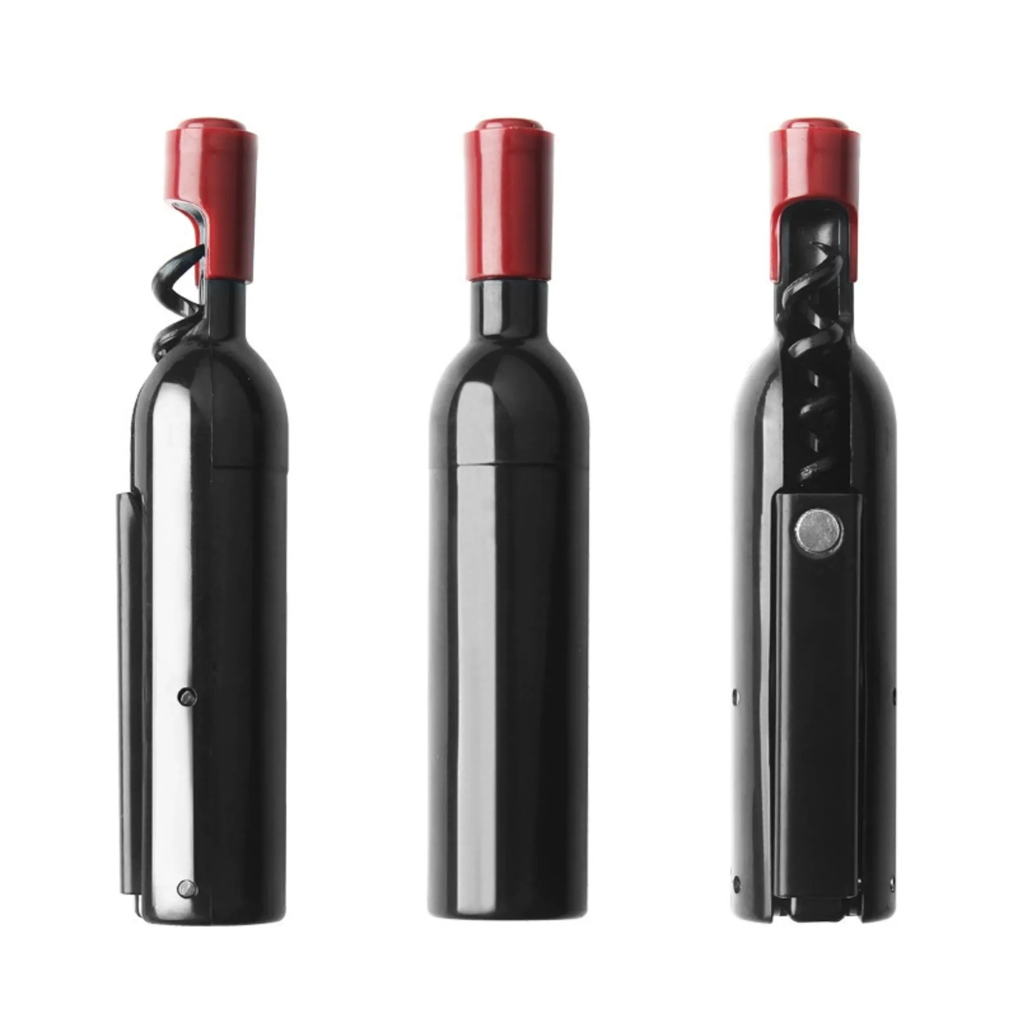 Red Wine Bottle Fridge Magnets With cup Openers 2