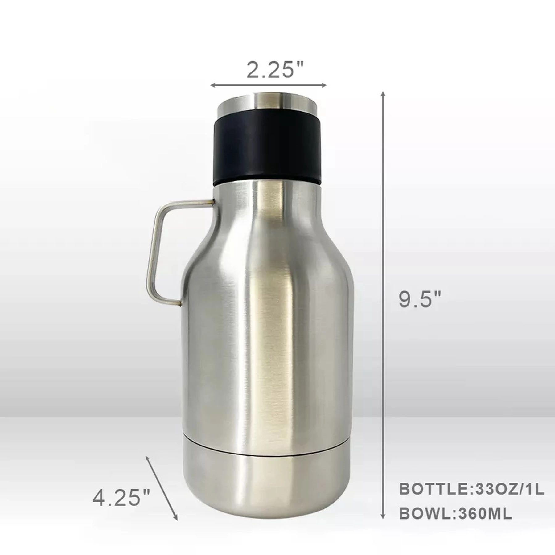 Stainless Steel Dog Water Bottle Bowl 3