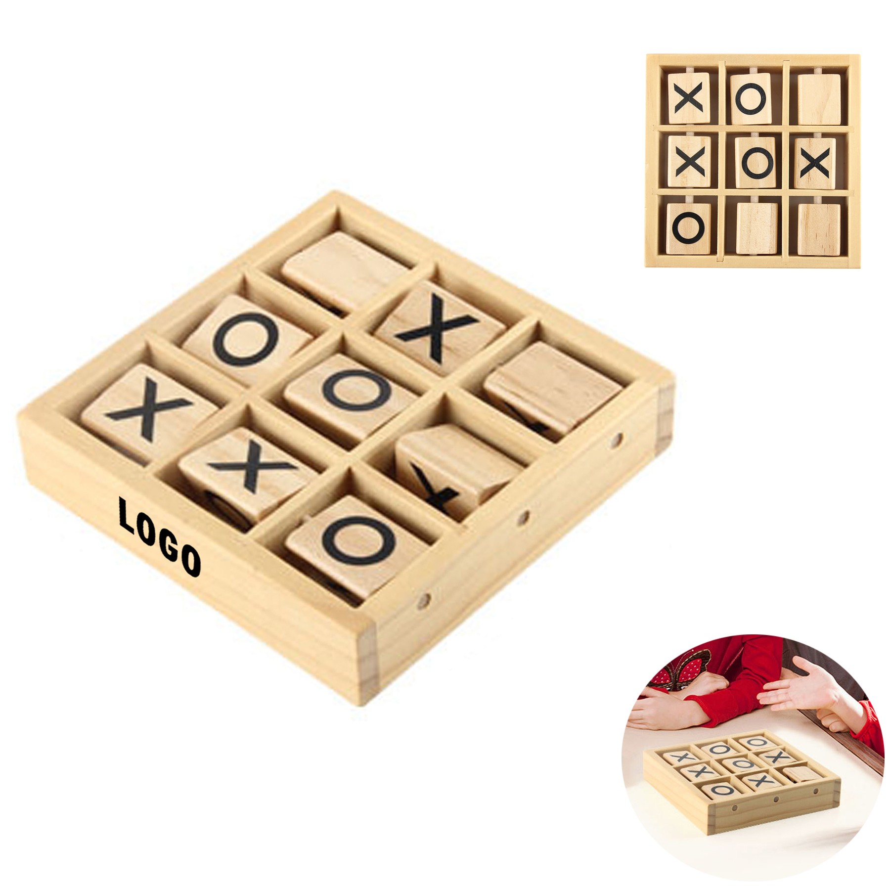 Wooden Tic Tac Toe Game
