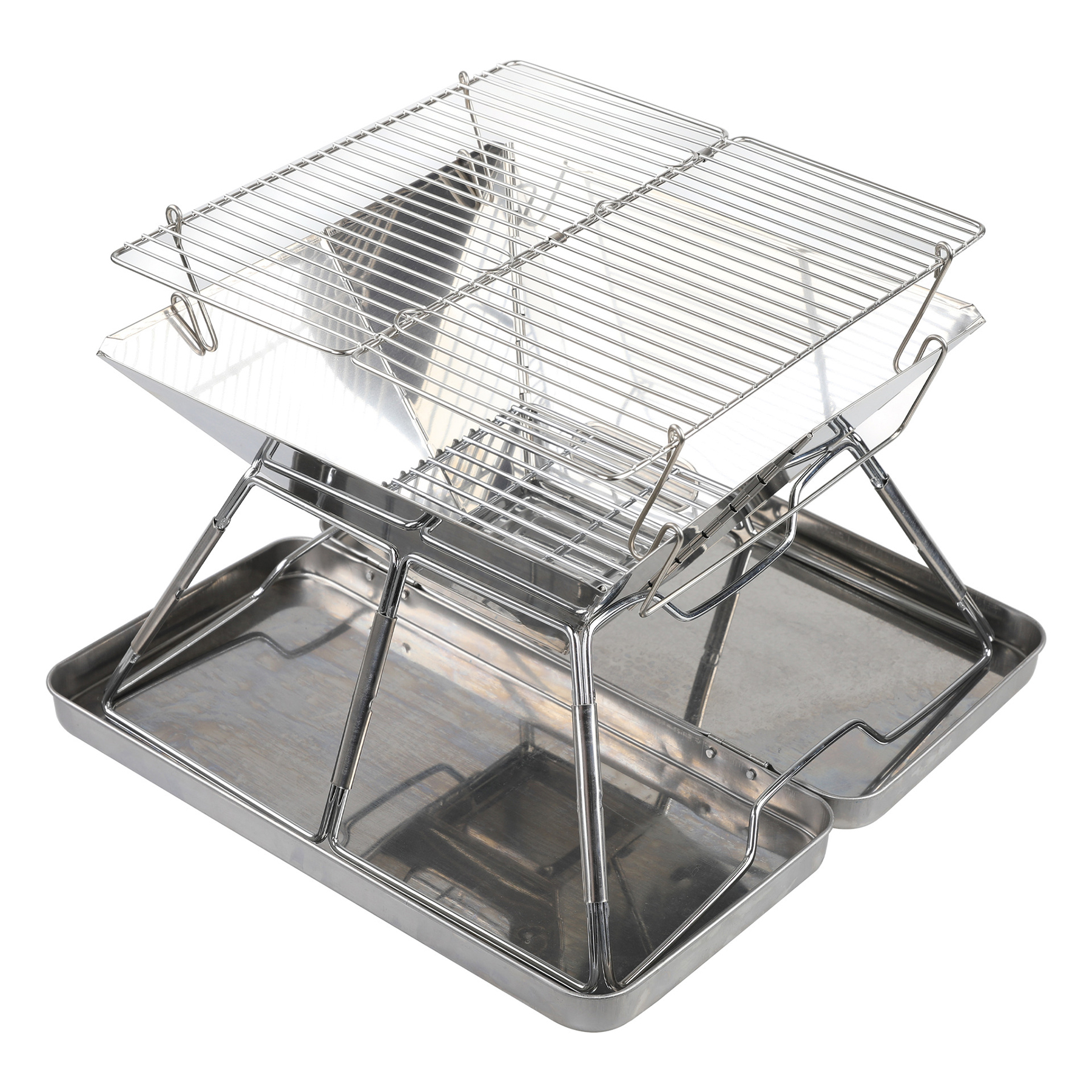 Stainless Steel Folding Barbecue Grill 1