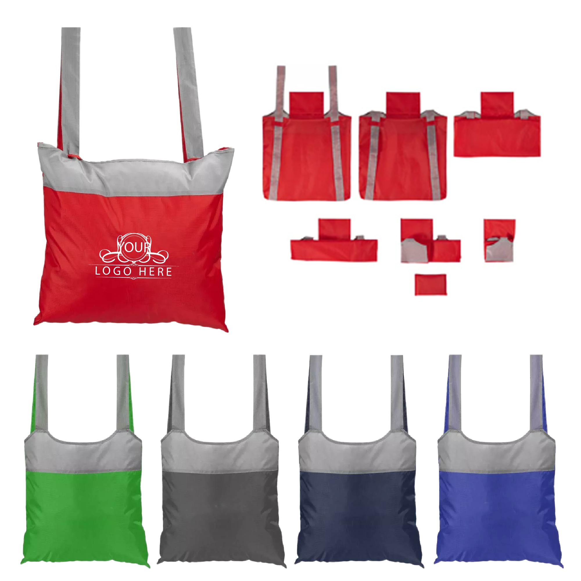 Foldable Reusable Backpack Tote Bag for Shopping Travel 1