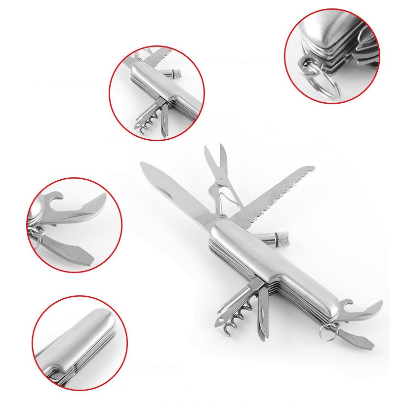 Multi-Function Tool Pocket Knife with Mini Flashlight 9