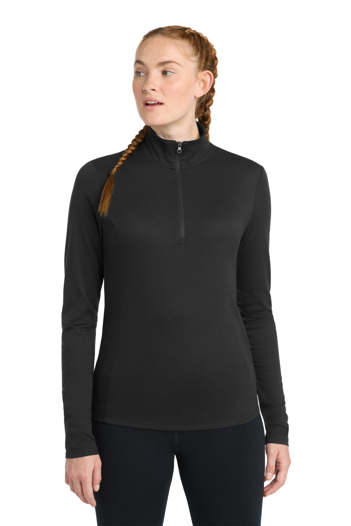 Sport-Tek Women's PosiCharge Tri-Blend Wicking 1/4-Zip Pullover. LST407 14