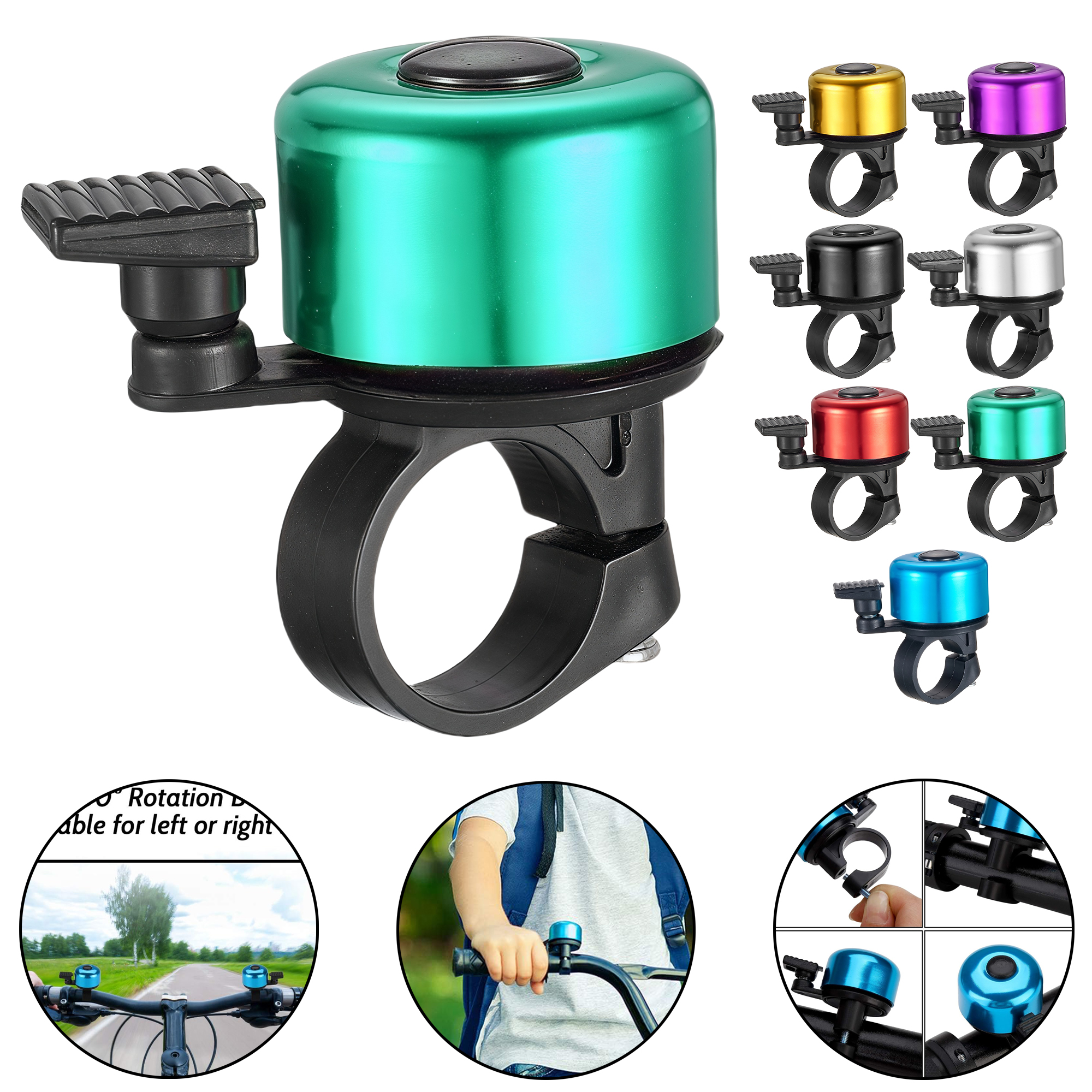Invisible Bike Bell for Mountain Bikes - Aluminum Alloy Handlebar Ring Bell 1