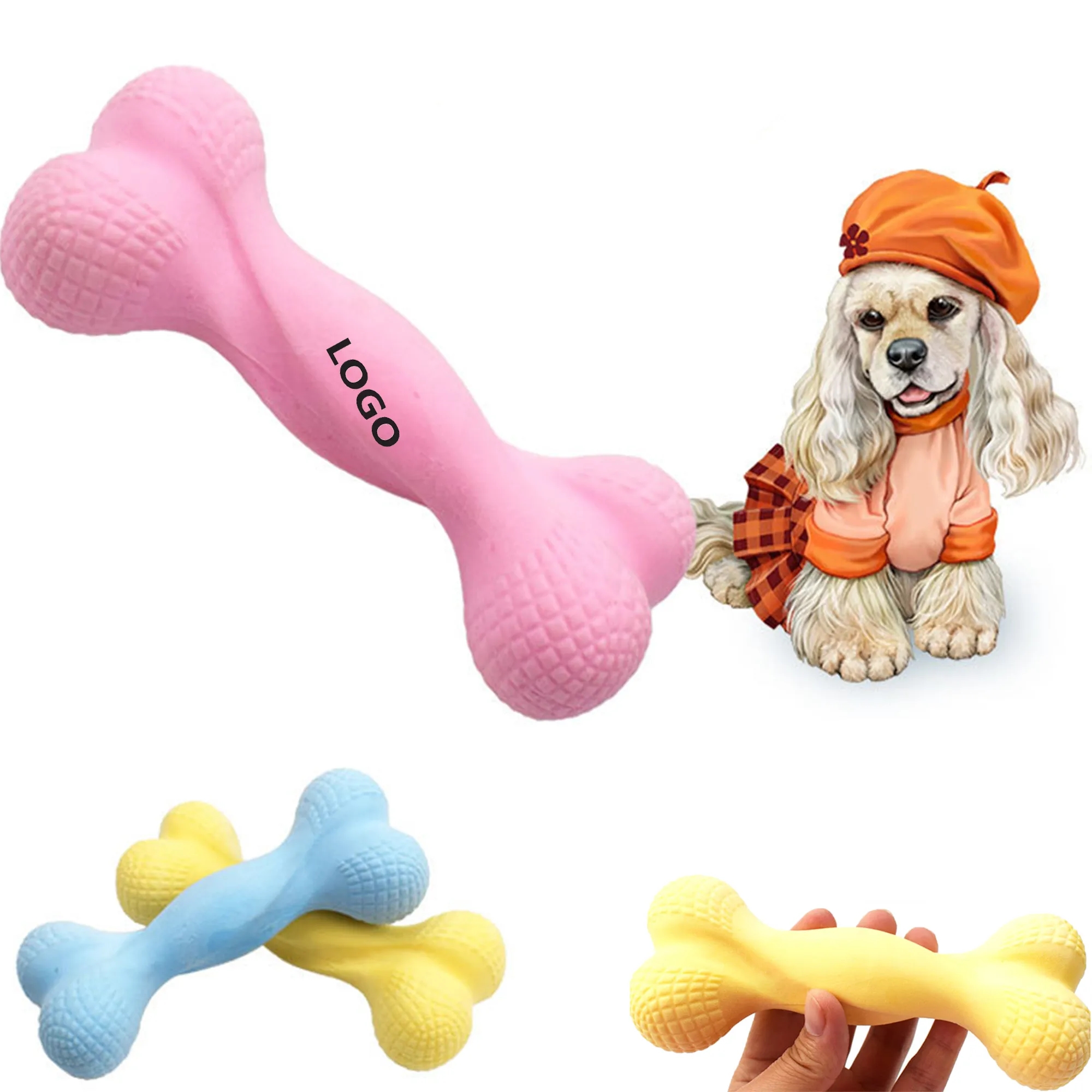 TPR Milk Scented Bone Pet Toy 3