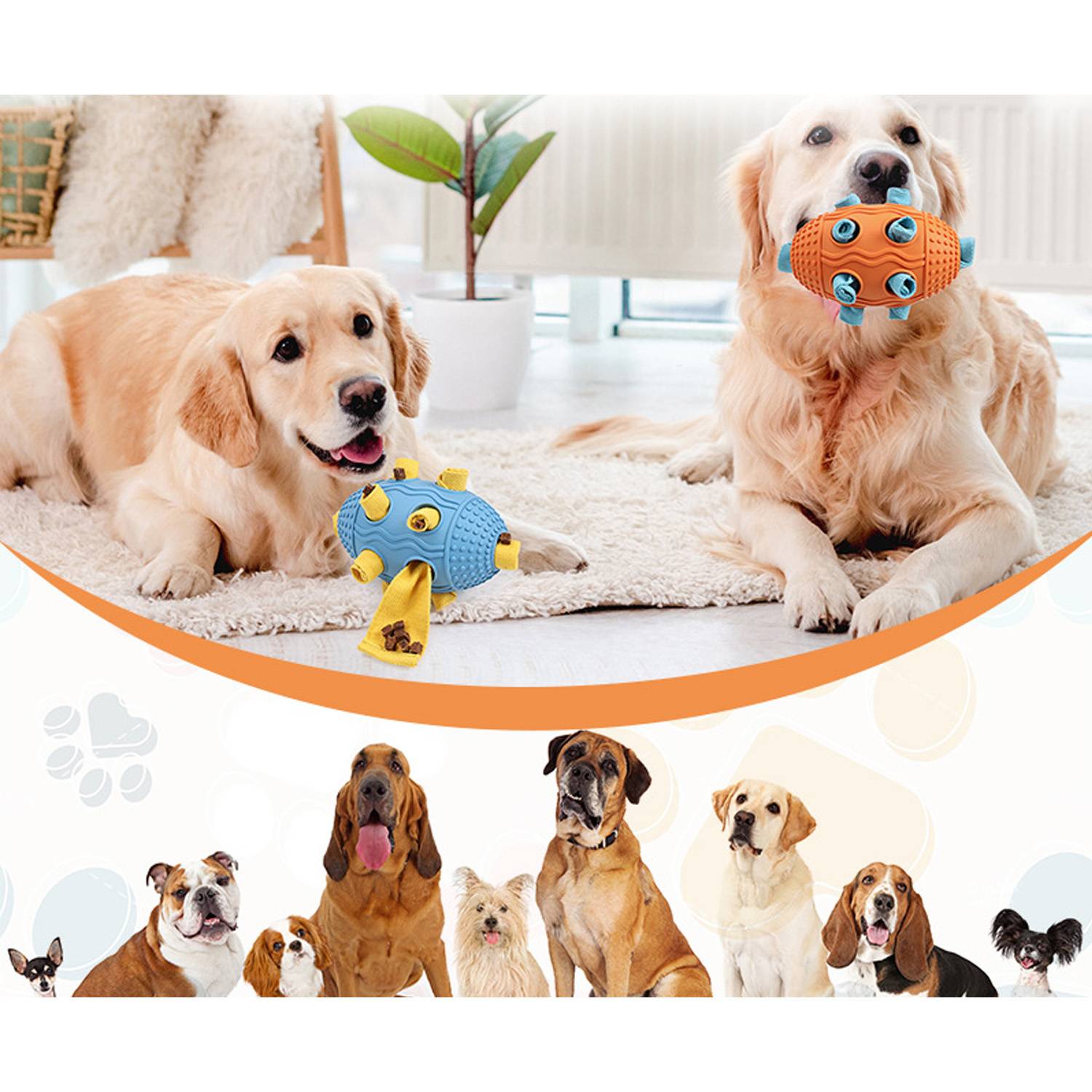 Dog Rugby-Shaped Sniffing Toy 7