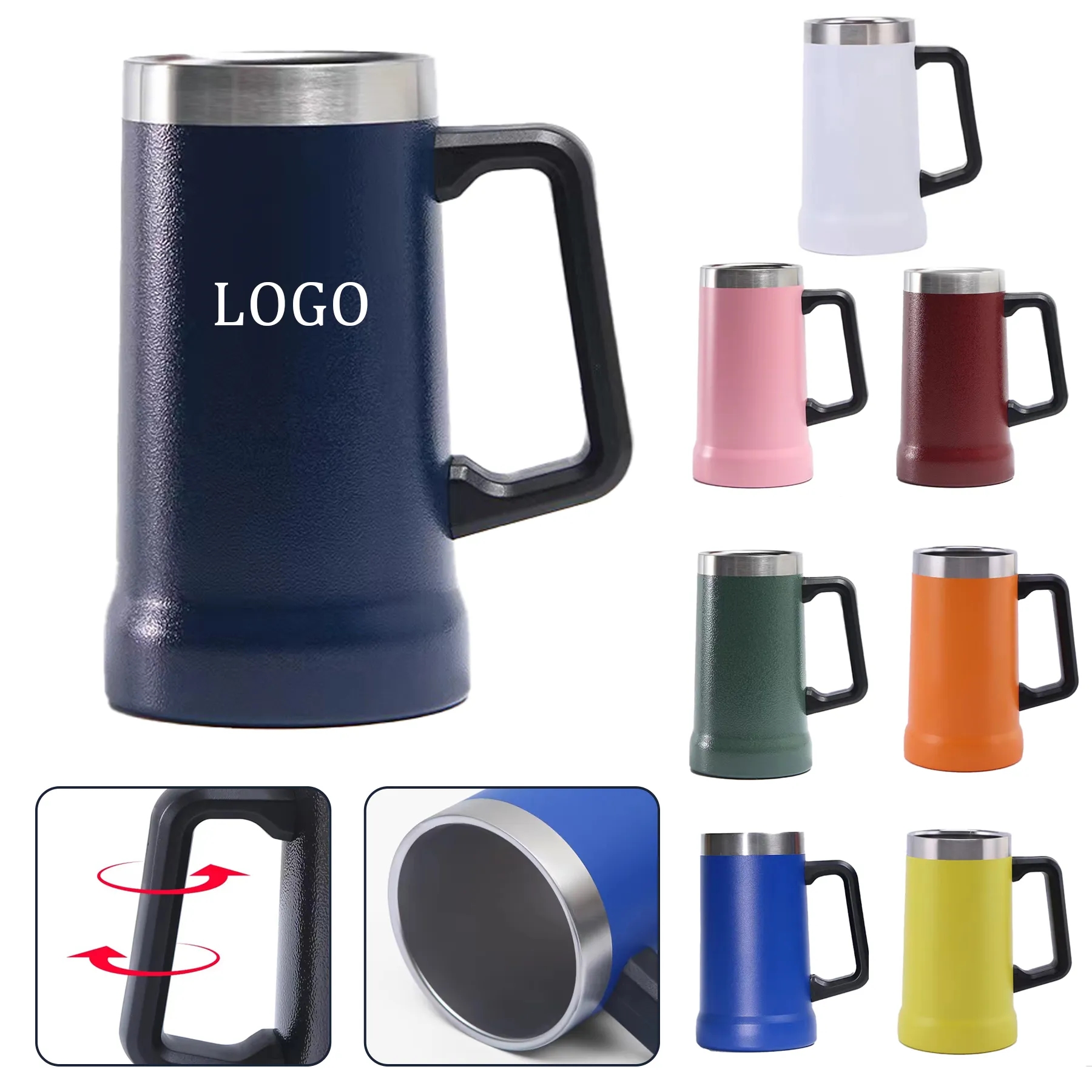 24OZ Large Capacity Beer Mug With Handle 1