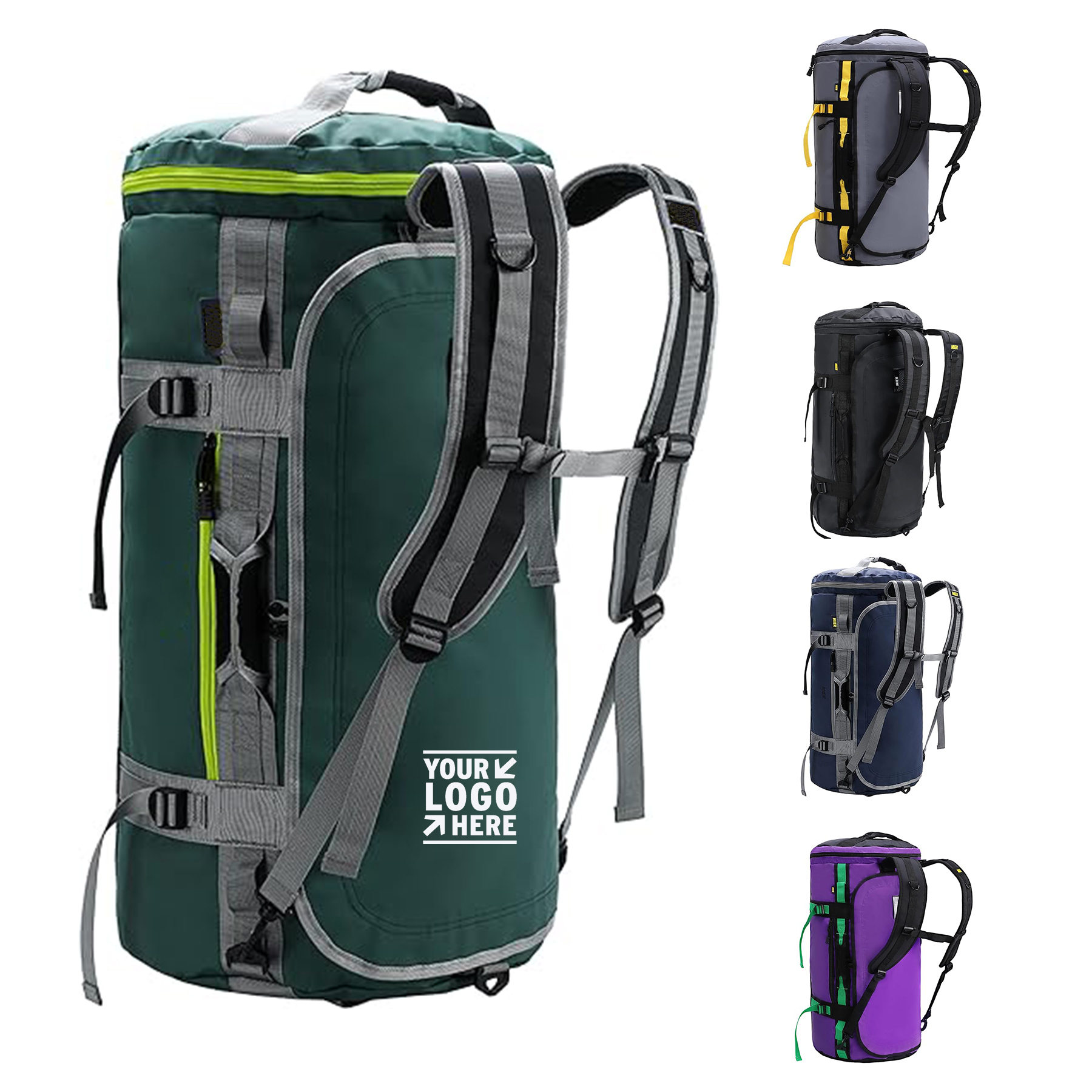 Large Duffel Backpack Sports Gym Water Resistant Bag with Shoe Compartment 2