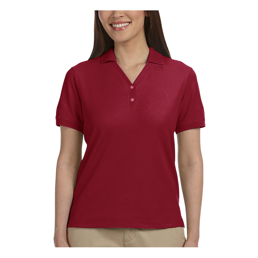 Devon & Jones Ladies' Short-Sleeve Y-Collar Polo Shirts 23