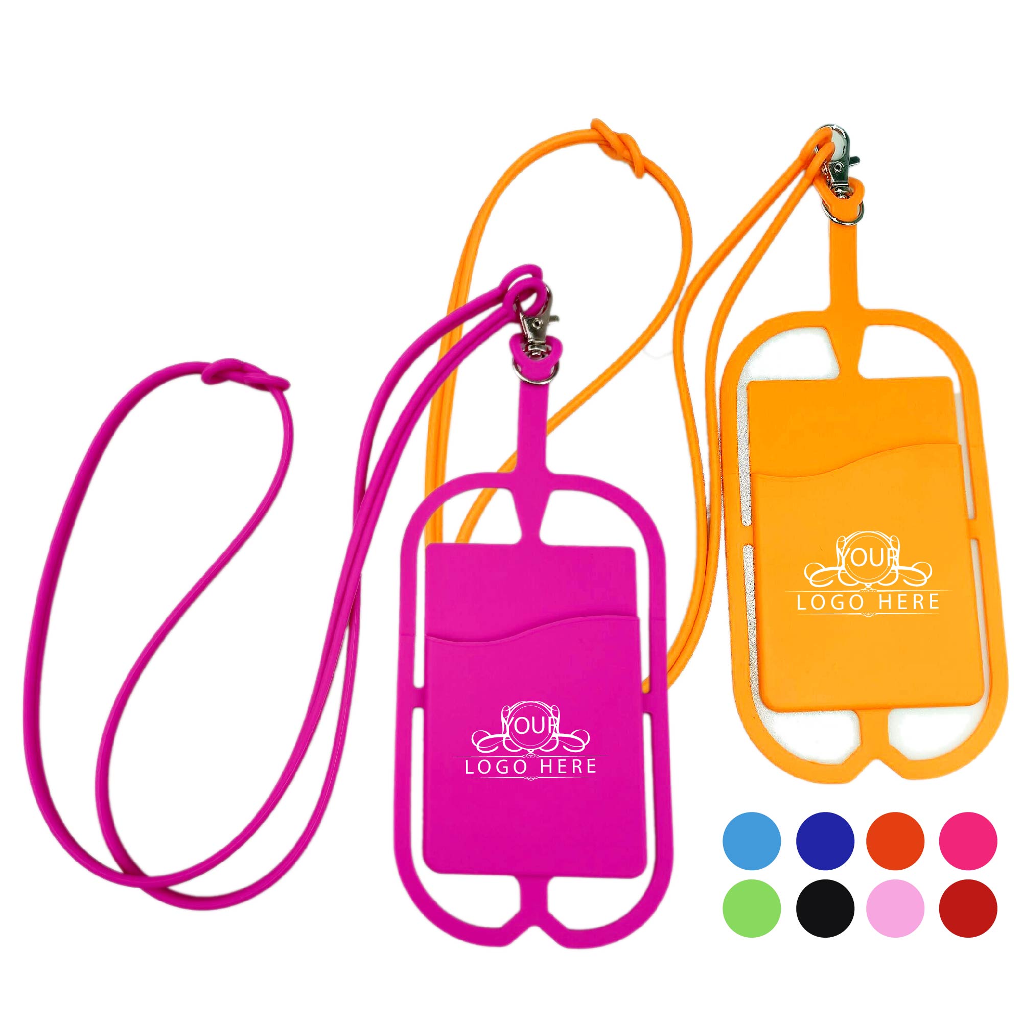 Silicone Neck Lanyard With Phone Holder & Wallet 2