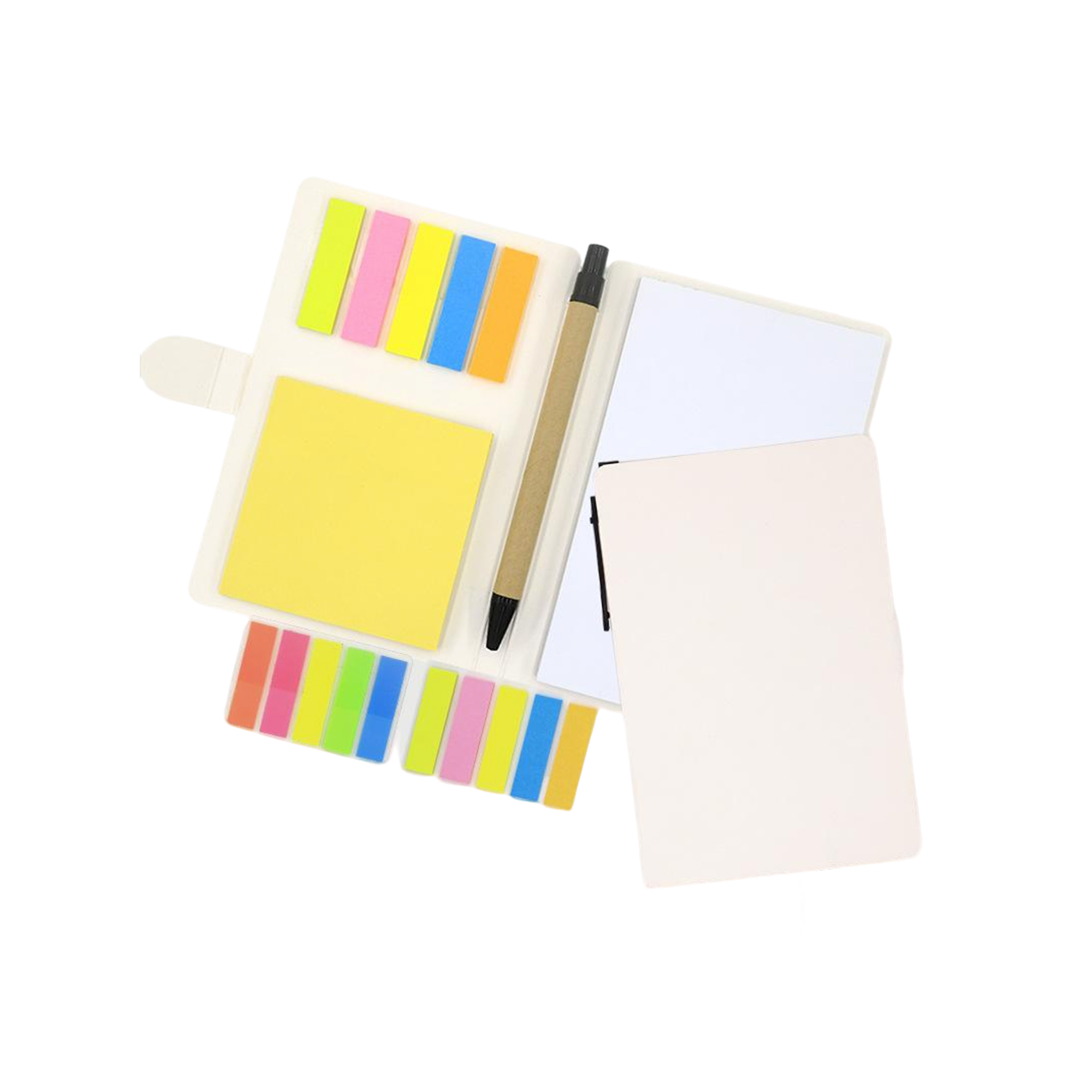 Kraft Paper Note Pad With Transparent Sticky Notes And Button Closure 3