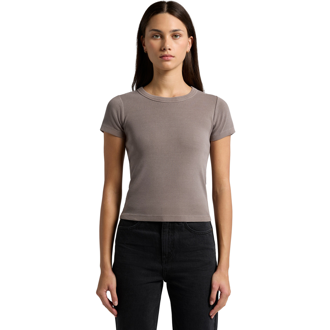 Wo's Faded Organic Rib Tee | 4036 2