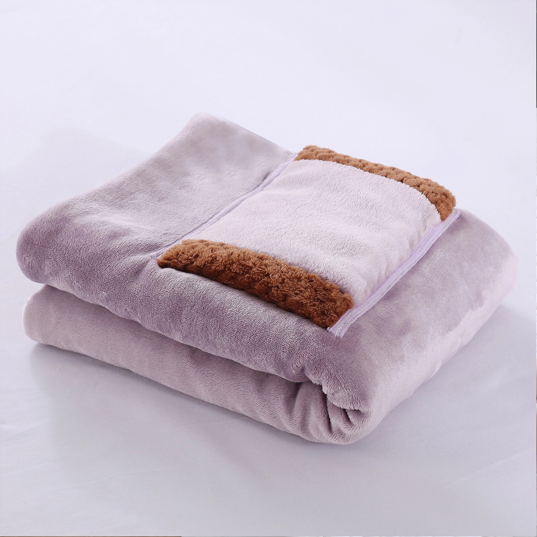 Sherpa Berber Fleece Electric Blanket Heated Poncho Wrap 6