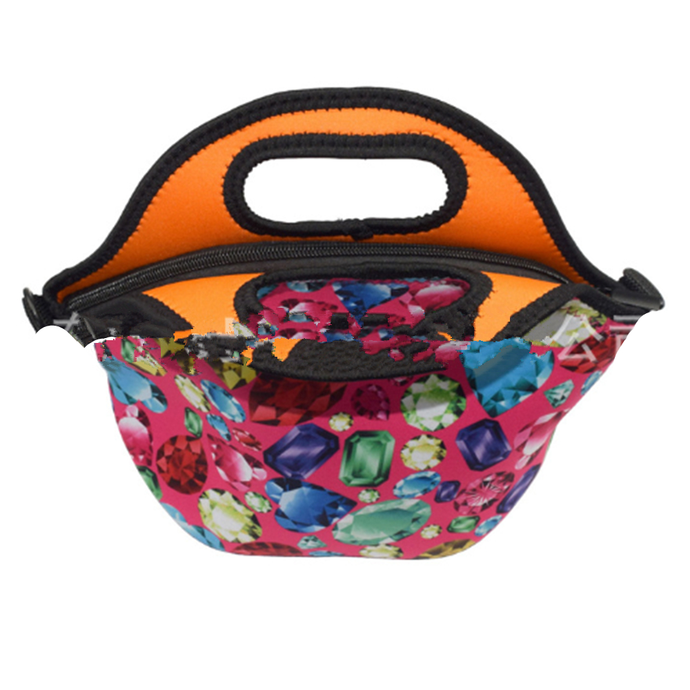 Neoprene Lunch Cooler Tote With Optional Bottle Cooler 2