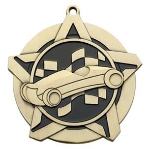 Pinewood Derby Super Star Medal 2-1/4" 1