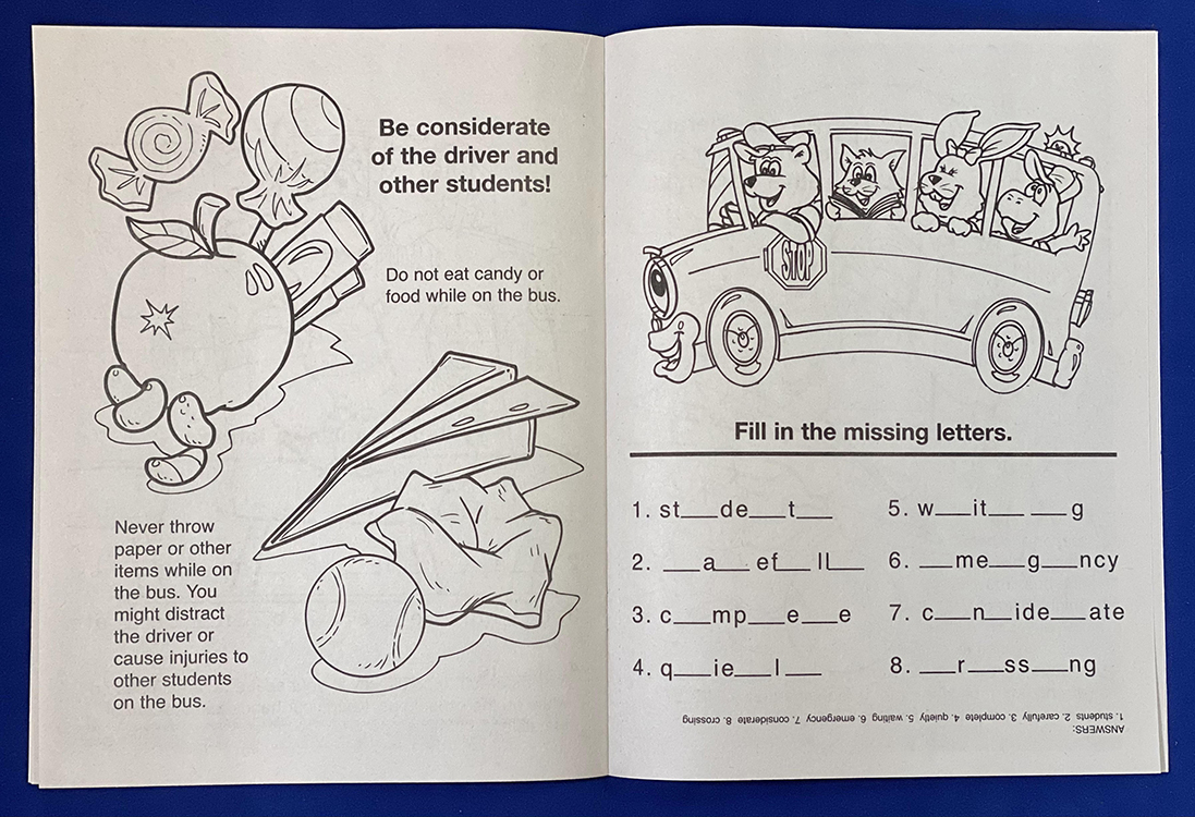 COLORING BOOK - Practice School Bus Safety Coloring & Activity Book 2